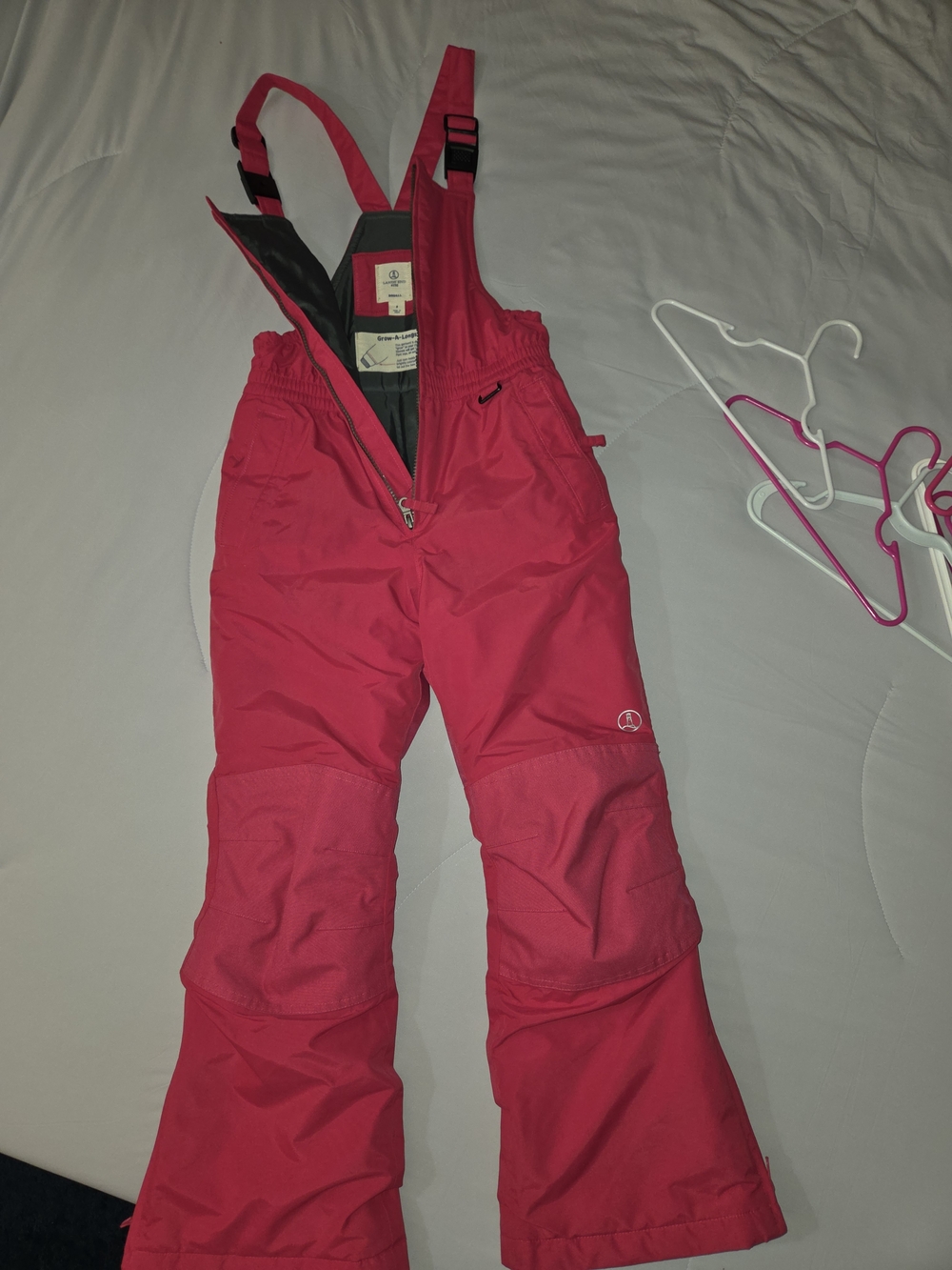 Lands' End Kids Gray & Pink Jacket - Size 8